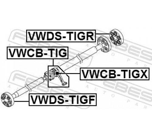 Шарнір, карданний вал VWDS-TIGF FEBEST
