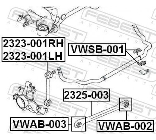 Опора, стабілізатор VWSB-001 FEBEST