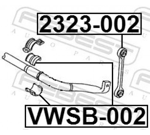 Опора, стабілізатор VWSB-002 FEBEST