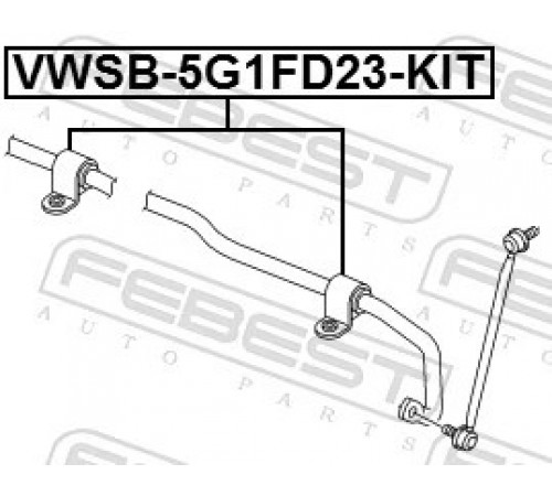 Ремонтний комплект, підшипник стабілізатора VWSB-5G1FD23-KIT FEBEST