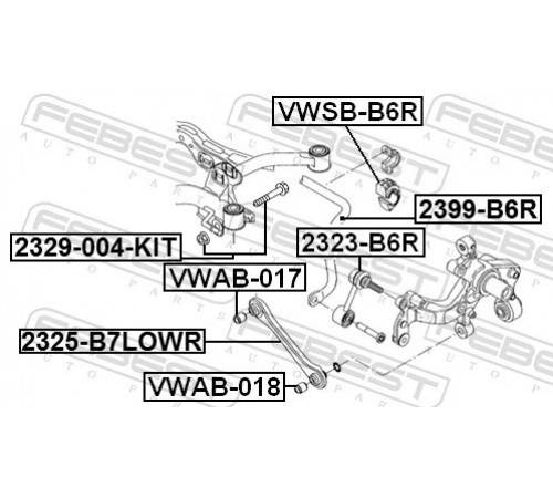 Опора, стабілізатор VWSB-B6R FEBEST