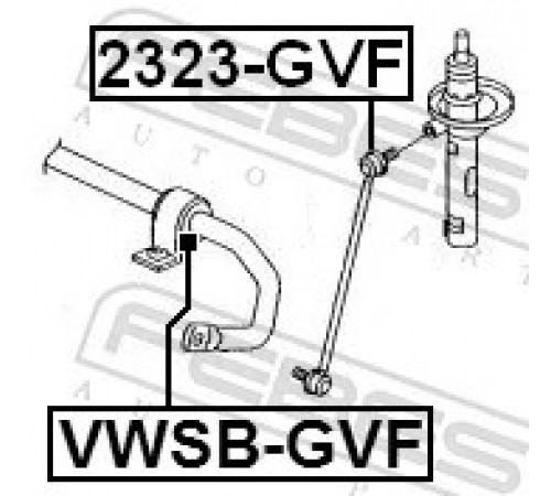 Опора, стабілізатор VWSB-GVF FEBEST
