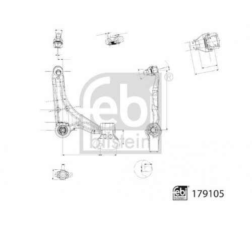 Важіль підвіски, підвіска коліс 179105 FEBI BILSTEIN