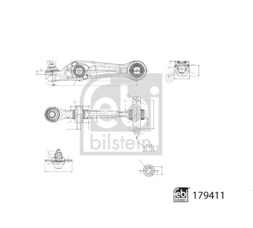 Важіль підвіски, підвіска коліс 179411 FEBI BILSTEIN