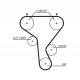 Комплект зубчастих ременів K015573XS GATES