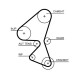 Комплект зубчастих ременів K015657XS GATES