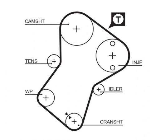 Комплект зубчастих ременів K025049XS GATES