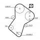 Комплект зубчастих ременів K025049XS GATES