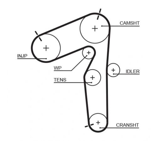 Комплект зубчастих ременів K035462XS GATES