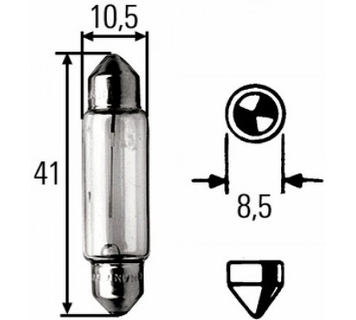 Лампа розжарювання, вказівник повороту 8GM002091-131 HELLA
