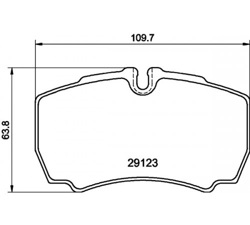 Комплект гальмівних накладок, дискове гальмо 8DB355005-421 HELLA PAGID