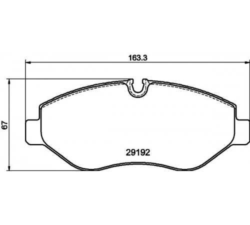Комплект гальмівних накладок, дискове гальмо 8DB355005-521 HELLA PAGID
