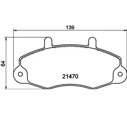 Комплект гальмівних накладок, дискове гальмо 8DB355006-391 HELLA PAGID