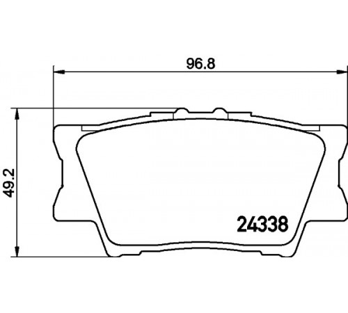 Комплект гальмівних накладок, дискове гальмо 8DB355006-881 HELLA PAGID