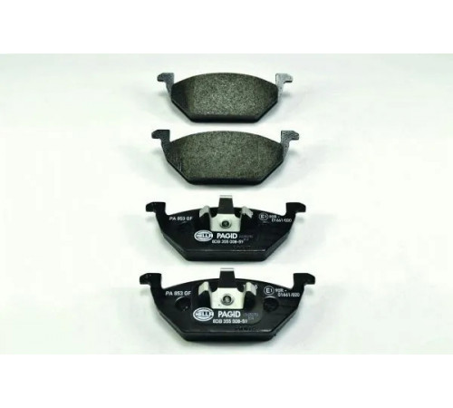Комплект гальмівних накладок, дискове гальмо 8DB355008-591 HELLA PAGID