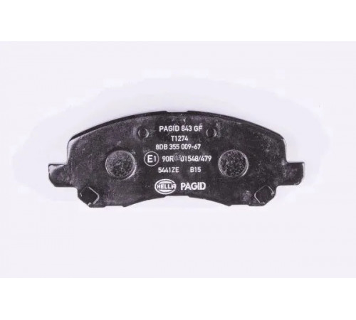 Комплект гальмівних накладок, дискове гальмо 8DB355009-671 HELLA PAGID
