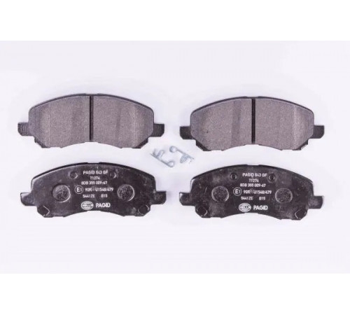 Комплект гальмівних накладок, дискове гальмо 8DB355009-671 HELLA PAGID