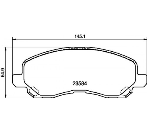Комплект гальмівних накладок, дискове гальмо 8DB355009-671 HELLA PAGID