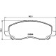 Комплект гальмівних накладок, дискове гальмо 8DB355009-671 HELLA PAGID