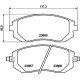 Комплект гальмівних накладок, дискове гальмо 8DB355010-211 HELLA PAGID