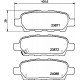 Комплект гальмівних накладок, дискове гальмо 8DB355010-241 HELLA PAGID