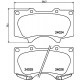 Комплект гальмівних накладок, дискове гальмо 8DB355010-491 HELLA PAGID