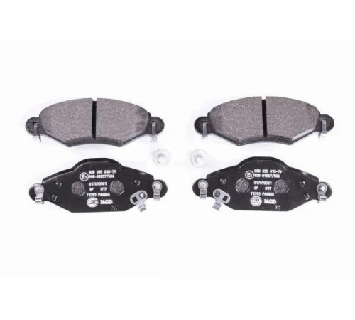Комплект гальмівних накладок, дискове гальмо 8DB355010-791 HELLA PAGID