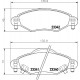 Комплект гальмівних накладок, дискове гальмо 8DB355010-791 HELLA PAGID