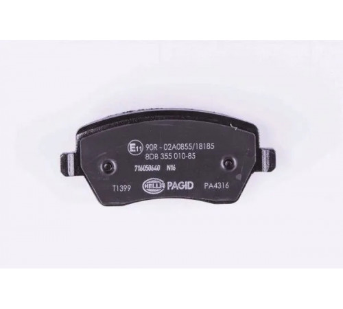 Комплект гальмівних накладок, дискове гальмо 8DB355010-851 HELLA PAGID