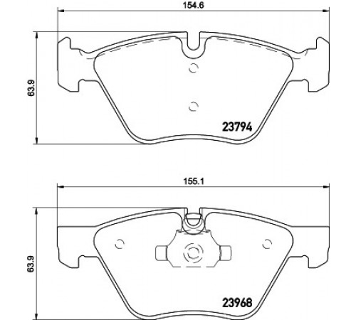 Комплект гальмівних накладок, дискове гальмо 8DB355011-321 HELLA PAGID