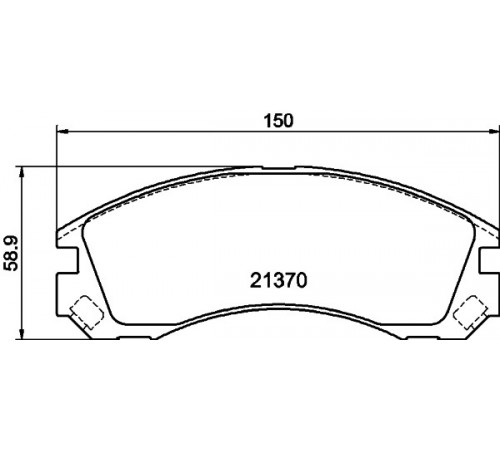 Комплект гальмівних накладок, дискове гальмо 8DB355011-751 HELLA PAGID