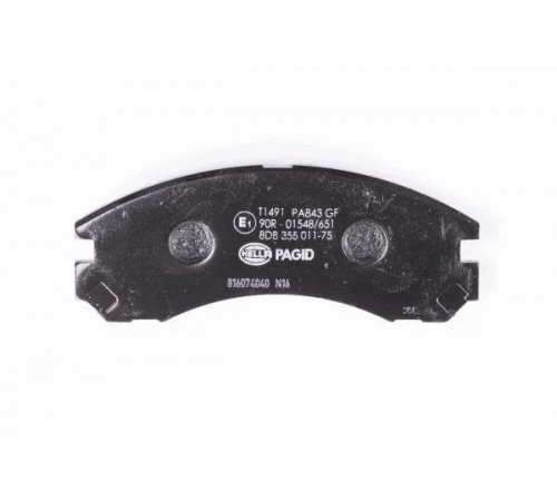 Комплект гальмівних накладок, дискове гальмо 8DB355011-751 HELLA PAGID