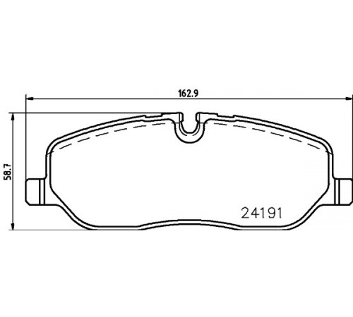 Комплект гальмівних накладок, дискове гальмо 8DB355011-971 HELLA PAGID