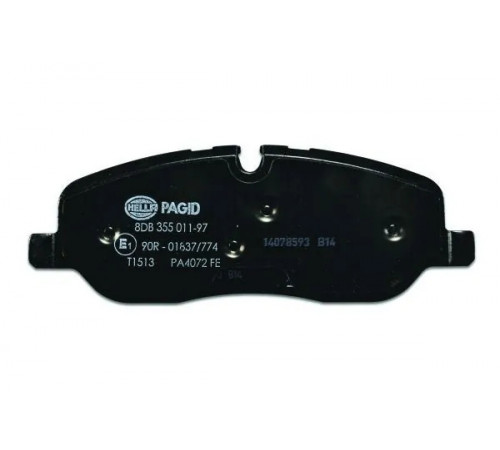 Комплект гальмівних накладок, дискове гальмо 8DB355011-971 HELLA PAGID