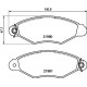 Комплект гальмівних накладок, дискове гальмо 8DB355012-711 HELLA PAGID