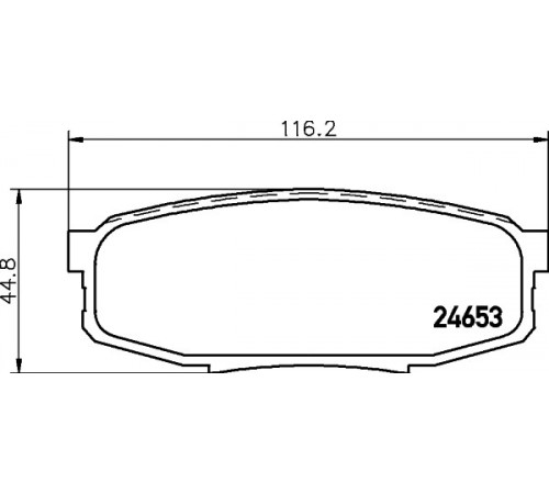 Комплект гальмівних накладок, дискове гальмо 8DB355013-771 HELLA PAGID
