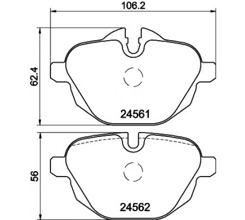 Комплект гальмівних накладок, дискове гальмо 8DB355013-921 HELLA PAGID