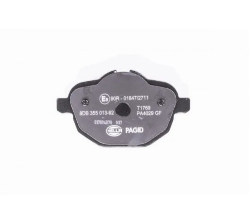 Комплект гальмівних накладок, дискове гальмо 8DB355013-921 HELLA PAGID