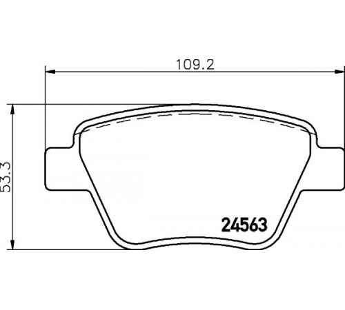 Комплект гальмівних накладок, дискове гальмо 8DB355014-021 HELLA PAGID