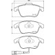 Комплект гальмівних накладок, дискове гальмо 8DB355014-031 HELLA PAGID