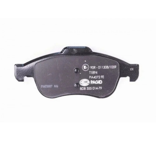 Комплект гальмівних накладок, дискове гальмо 8DB355014-791 HELLA PAGID