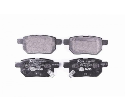 Комплект гальмівних накладок, дискове гальмо 8DB355014-991 HELLA PAGID