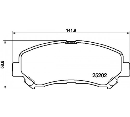 Комплект гальмівних накладок, дискове гальмо 8DB355015-911 HELLA PAGID