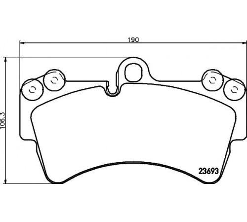 Комплект гальмівних накладок, дискове гальмо 8DB355018-691 HELLA PAGID