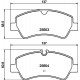 Комплект гальмівних накладок, дискове гальмо 8DB355020-721 HELLA PAGID