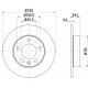Гальмівний диск 8DD355105-411 HELLA PAGID