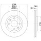 Гальмівний диск 8DD355108-351 HELLA PAGID