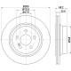 Гальмівний диск 8DD355108-861 HELLA PAGID