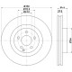 Гальмівний диск 8DD355109-431 HELLA PAGID