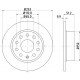 Гальмівний диск 8DD355109-601 HELLA PAGID